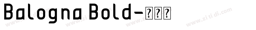 Balogna Bold字体转换